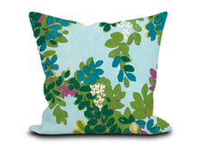 Load image into Gallery viewer, Custom Pillow Cover in Floral Botanical Thibaut Central Park in Sky Blue - One Side