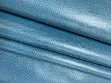 Load image into Gallery viewer, Designer French Blue Ostrich Animal Skin Upholstery Vinyl WHS 4391