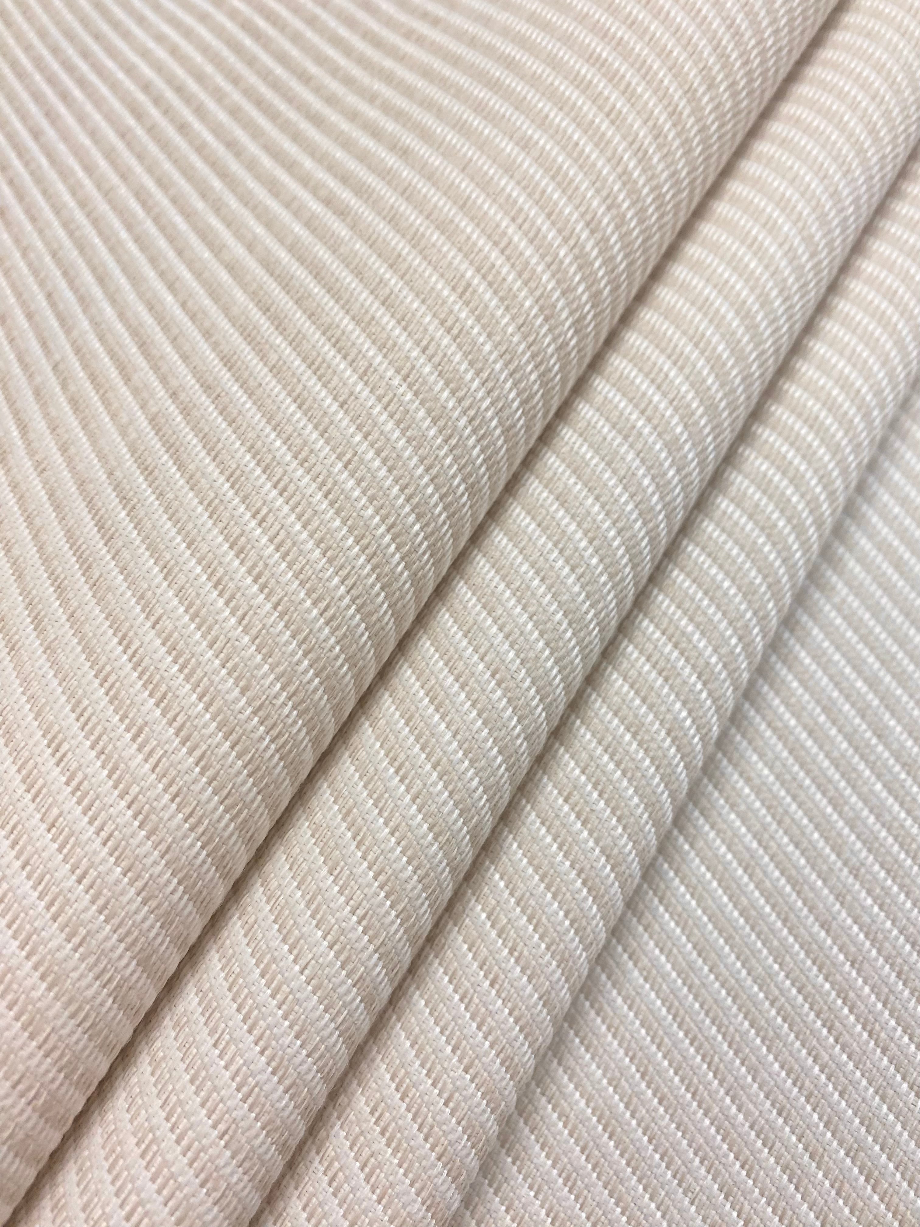 Designer buy Beige Yellow Stripe Belgian Linen Upholstery Drapery Fabric WHS2023