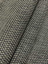 Load image into Gallery viewer, Designer Charcoal Grey Black Cream MCM Mid Century Modern Tweed Water &amp; Stain Resistant Upholstery Fabric WHS 4424