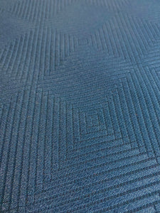 1.3 Yd Designer Navy Blue Geometric Diamond Water & Stain Resistant Upholstery Fabric WHS 4308