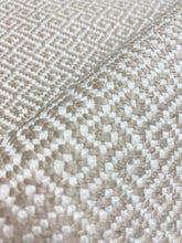 Load image into Gallery viewer, Designer Heavy Duty Cream Beige Fret Greek Key Geometric Upholstery Fabric WHS 4280