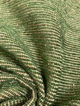Load image into Gallery viewer, Designer Emerald Green Beige Textured MCM Mid Century Modern Chenille Upholstery Fabric STA 4502