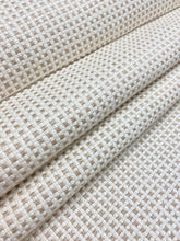 Load image into Gallery viewer, 1 1/3 Yd Groundworks Kelly Wearstler Kumano Weave Ivory Beige Line Upholstery Fabric WHS 4425
