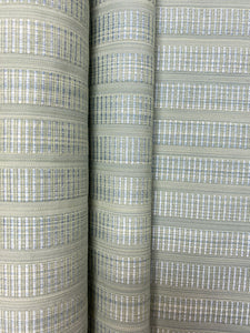 1.25 Yard Designer Water & Stain Resistant Green Seafoam Stripe Upholstery Fabric WHS 4526