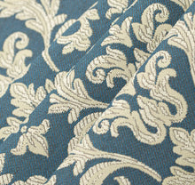 Load image into Gallery viewer, Spanish Made French Navy Blue Brocade Damask Upholstery Drapery Fabric CF