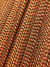 Load image into Gallery viewer, 1.5 Yds Designer Water &amp; Stain Resistant Burgundy Orange Red Yellow Stripe Upholstery Fabric WHS 4406