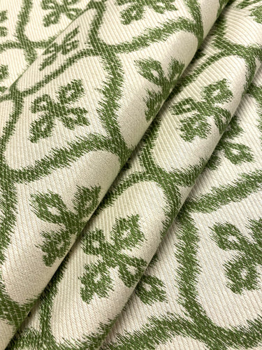 1.5 Yard of Designer Water & Stain Resistant Indoor Outdoor Lime Green Beige Diamond Upholstery Drapery Fabric WHS 4356