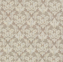 Load image into Gallery viewer, Spanish Made Damask Brocade Taupe Beige White Upholstery Drapery Fabric CF