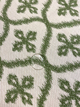 Load image into Gallery viewer, 1.5 Yard of Designer Water &amp; Stain Resistant Indoor Outdoor Lime Green Beige Diamond Upholstery Drapery Fabric WHS 4356