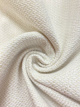 Load image into Gallery viewer, Perennials Nit Whitty Sea Salt Indoor Outdoor Water &amp; Stain Resistant Ivory MCM Mid Century Modern Basketweave Upholstery Fabric WHS 4228