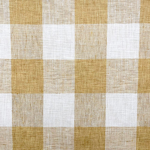 Mustard Gold Cream MCM Tweed Buffalo Plaid Check Upholstery Drapery Fabric MGF