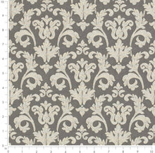 Load image into Gallery viewer, Spanish Made Damask Brocade Grey Silver Upholstery Drapery Fabric CF