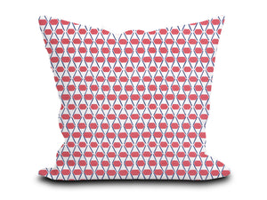 Custom Pillow Cover in Abstract Thibaut Denver in Pink and Blue - One Side