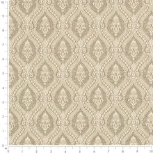 Load image into Gallery viewer, Spanish Made Damask Brocade Taupe Beige White Upholstery Drapery Fabric CF