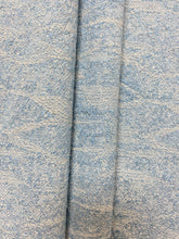 Load image into Gallery viewer, Designer Water &amp; Stain Resistant Aqua Blue Chenille Upholstery Fabric WHS 4544