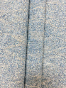 Designer Water & Stain Resistant Aqua Blue Chenille Upholstery Fabric WHS 4544