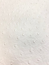 Load image into Gallery viewer, Designer Cream Ostrich Faux Leather Upholstery Vinyl WHS 4377