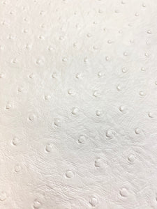 Designer Cream Ostrich Faux Leather Upholstery Vinyl WHS 4377