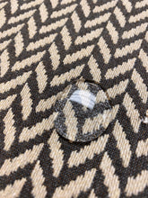 Load image into Gallery viewer, Designer Grey Ivory Herringbone MCM Mid Century Modern Water &amp; Stain Resistant Upholstery Fabric