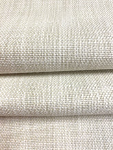 Load image into Gallery viewer, Designer Water &amp; Stain Resistant Faux Linen Ivory Beige Upholstery Fabric WHS 4507