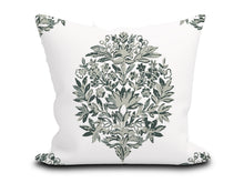 Load image into Gallery viewer, Custom Pillow Cover in Floral Botanical Thibaut Ridgefield in Black - One Side