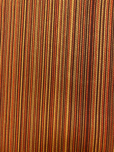1.5 Yds Designer Water & Stain Resistant Burgundy Orange Red Yellow Stripe Upholstery Fabric WHS 4406