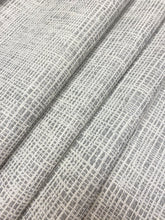Load image into Gallery viewer, Designer Grey Cream Woven Water Stain Resistant MCM Mid Century Modern Upholstery Fabric WHS 4454