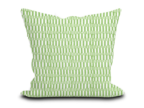 Custom Pillow Cover in Thibaut Abstract GoGo in Parrot Green - Both Sides