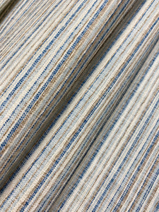 1.75 Yard Kravet 34309.516 Cream Brown Blue Stripe Upholstery Fabric WHS 4242