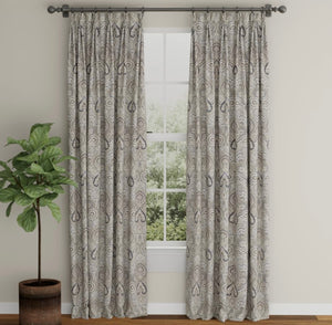 Spanish Made Black Grey White Damask Brocade Upholstery Drapery Fabric CF