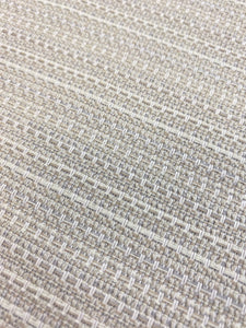 Designer Beige Taupe Woven Stripe Indoor Outdoor Water & Stain Resistant Upholstery Fabric STA 4352