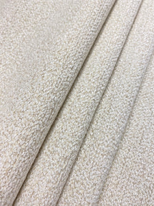 Designer Water & Stain Resistant Cream Boucle Chenille Upholstery Fabric WHS 4403