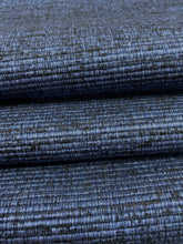Load image into Gallery viewer, Designer Water &amp; Stain Resistant Navy Blue Woven Upholstery Fabric WHS 4362