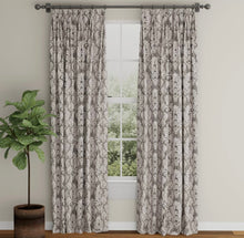 Load image into Gallery viewer, Spanish Made Damask Stripe Grey Silver Upholstery Drapery Fabric CF