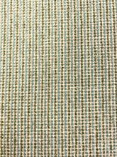 Load image into Gallery viewer, Designer Reversible Water &amp; Stain Resistant Seafoam Aqua Sage Green Taupe Chenille MCM Mid Century Modern Upholstery Fabric WHS 4352