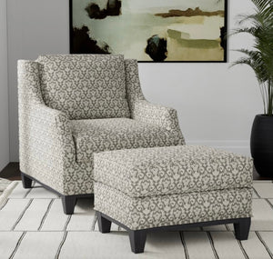 Spanish Made Damask Brocade Grey Silver Upholstery Drapery Fabric CF