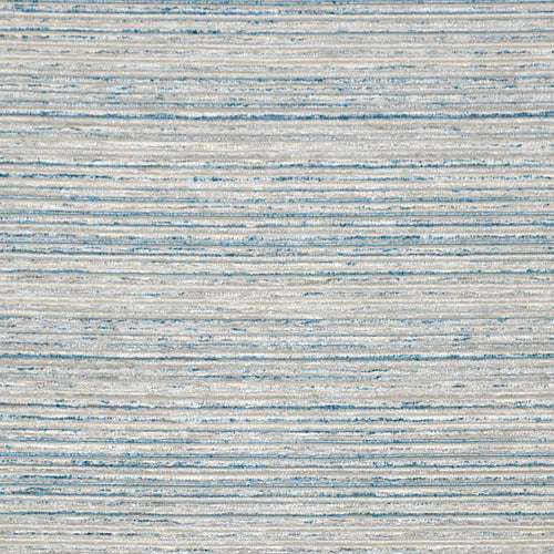 Teal Blue Grey Cream Woven Stripe Upholstery Fabric MGF