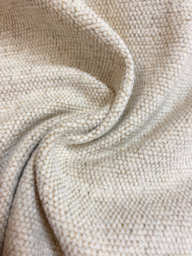 Designer Beige Grey MCM Mid Century Modern Tweed Chenille Water & Stain Resistant Upholstery Fabric WHS 4411