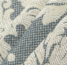 Load image into Gallery viewer, Spanish Made French Navy Blue Brocade Damask Upholstery Drapery Fabric CF