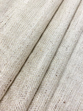 Load image into Gallery viewer, Designer Blend Linen Brown Beige Herringbone MCM Mid Century Modern Upholstery Fabric WHS 4376