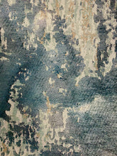 Load image into Gallery viewer, Teal Green Grey Abstract Textured Velvet Upholstery Fabric MGF