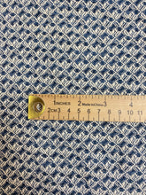 Load image into Gallery viewer, 1.25 Yard Designer Linen Navy Blue Cream Geometric Abstract Upholstery Fabric WHS 4393