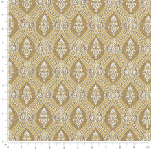 Load image into Gallery viewer, Spanish Made Damask Brocade Mustard Gold White Upholstery Drapery Fabric CF