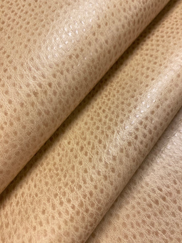 Kravet Smart Ossy Beige Taupe Ostrich Animal Skin Pattern Faux Leather Upholstery Vinyl WHS 4509