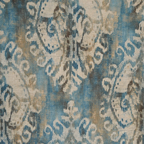 Linen Rayon Damask Blue Grey Aqua Teal Upholstery Drapery Fabric MGF