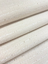 Load image into Gallery viewer, 1.8 Yd Designer Cream Beige Nautical Stripe Water &amp; Stain Resistant Upholstery Fabric WHS 4269