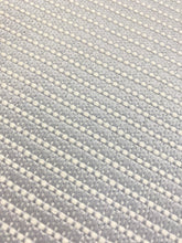 Load image into Gallery viewer, 1 1/4 Yd Designer Grey Cream Stripe Water &amp; Stain Resistant Upholstery Fabric WHS 4281