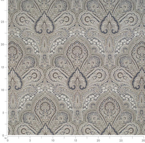 Spanish Made Black Grey White Damask Brocade Upholstery Drapery Fabric CF