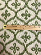 Load image into Gallery viewer, 1.5 Yard of Designer Water &amp; Stain Resistant Indoor Outdoor Lime Green Beige Diamond Upholstery Drapery Fabric WHS 4356
